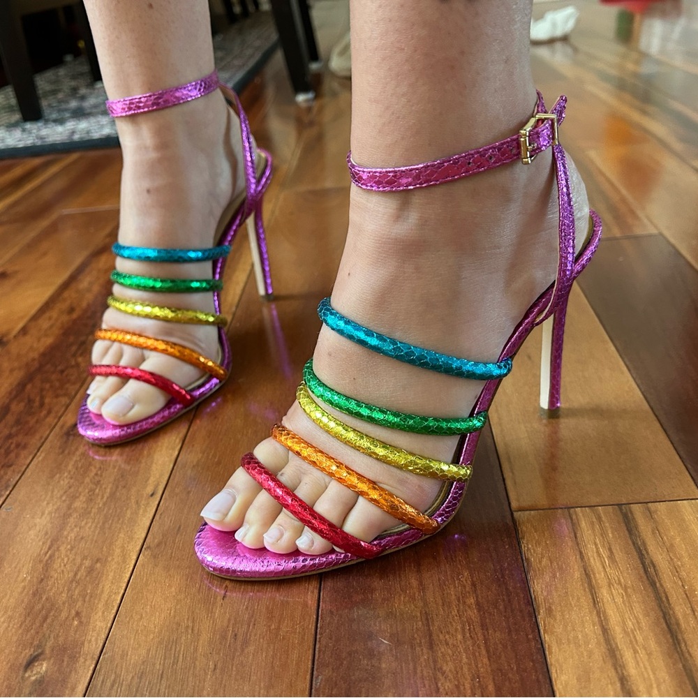 Jessica Simpson Multicolor Strappy Heels